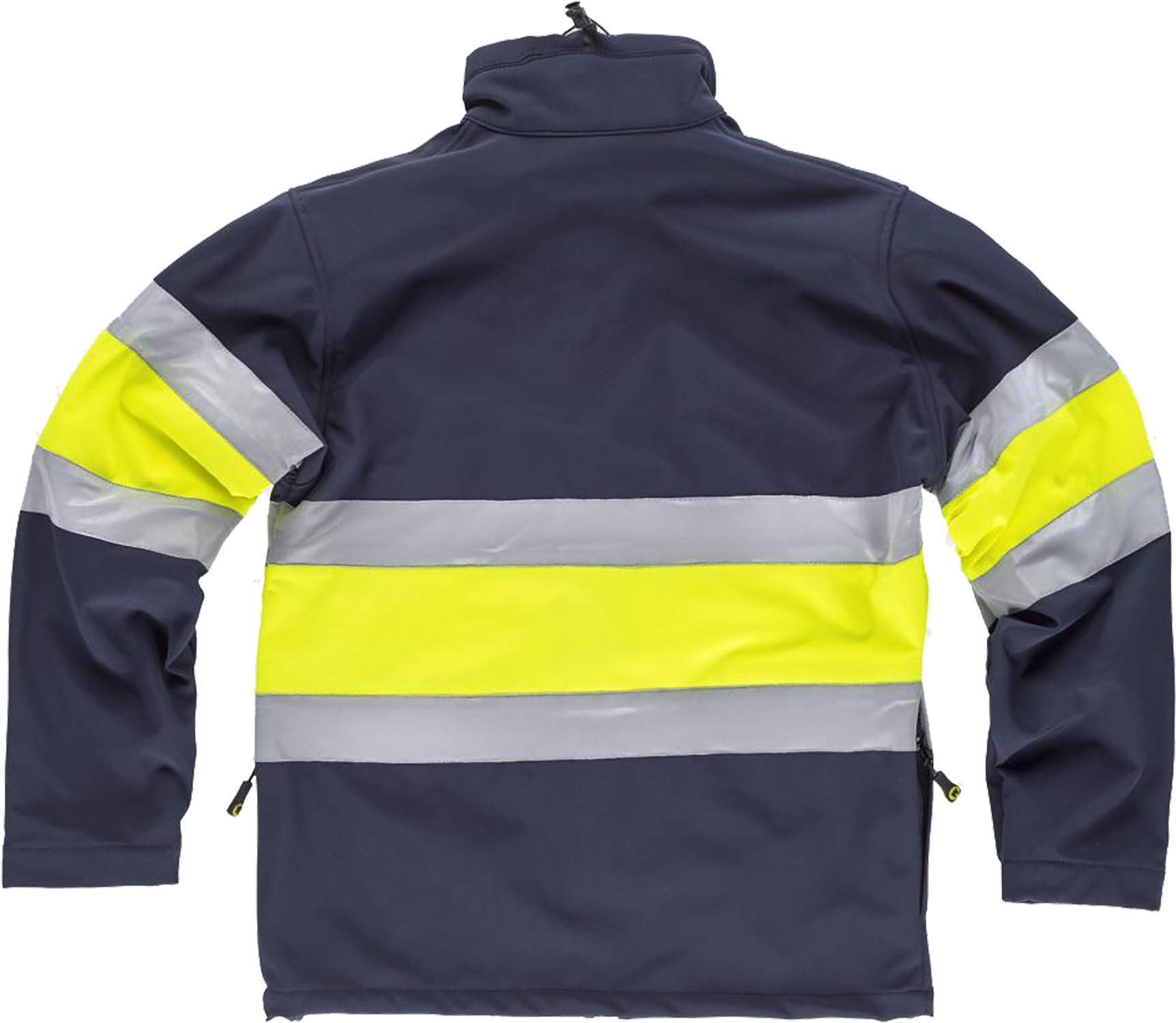 WORKTEAM Cazadora Softshell Alta Visibilidad Clase 1, Cortavientos e Impermeable, Térmica y Transpirable, Multibolsillos