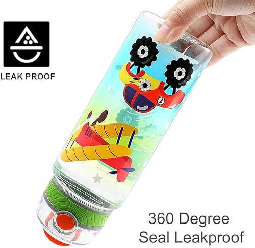 Miniatura 5 de Home Tune Botella de agua de 23 onzas para niños de la escuela, sin BPA, Tritan sin BPA, tapa superior abatible a prueba de fugas, fácil de limpiar,