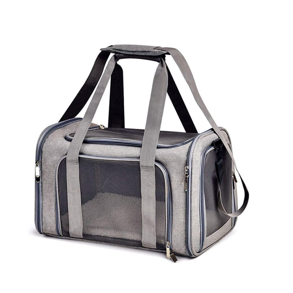 HOOTO Pet Travel Carrier for Medium Cats and Small Dogs Puppies up to 10kgs, Small Dog Carrier Soft Sided, Collapsible Puppy Carrier Large 44cm x 32cm x 31cm.