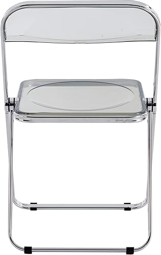 Miniatura 3 de WORLDWIDETRADERS Silla plegable moderna de acrílico transparente silla apilable de acrílico silla transparente silla de evento marco cromado silla