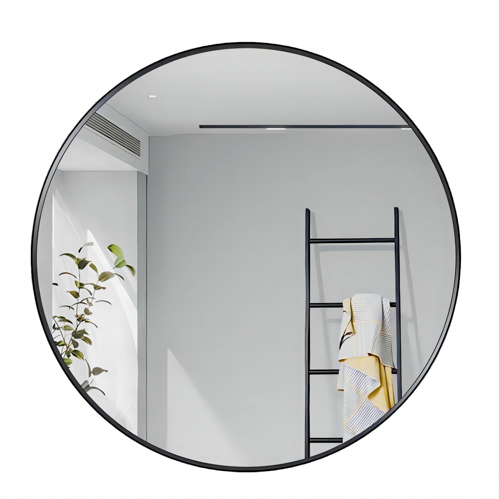 Sponsored Ad – Round Mirror for Bathroom, 60centimeter(24 inch) Black Mirror for Wall, Wall Mounted Vanity Mirror for Bathroom, Living Room, Wall Decor Mirror,Dressing mirror