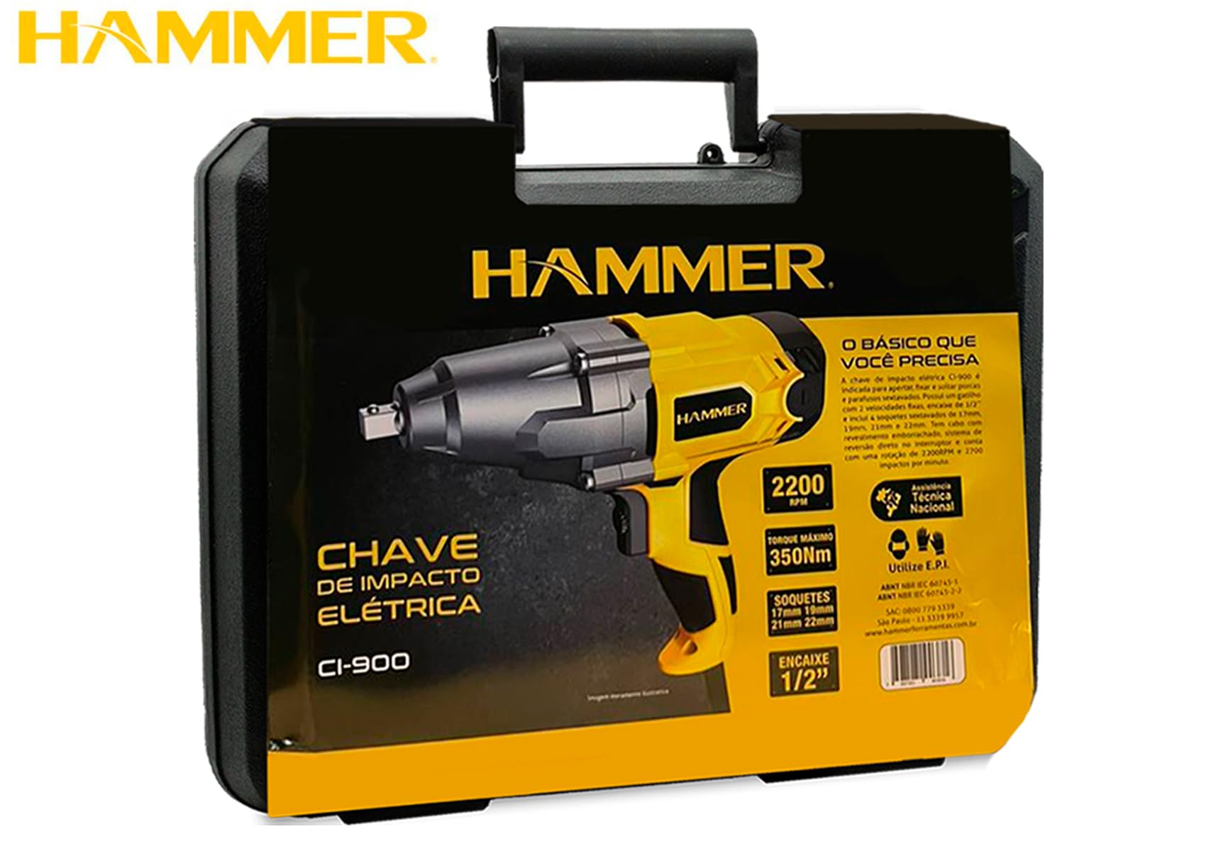 CHAVE DE IMPACTO 1/2 900W 2200RPM GYC1900 | Amazon.com.br