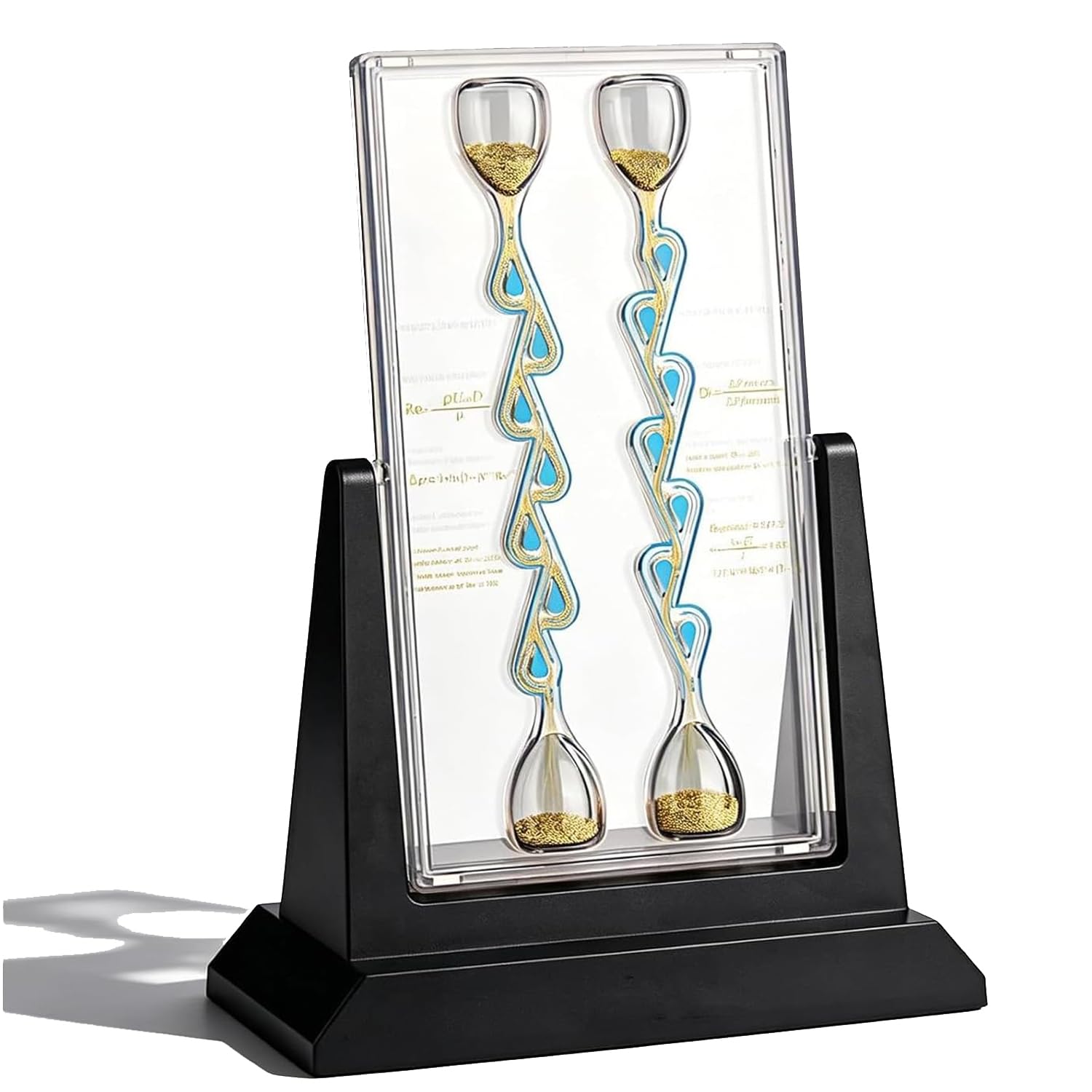 WHOOLEFUN Unidirectional Flow Fluid Hourglass, 137.5° Golden Bifurcation Angle, 7-Level Channel, Fluid Phenomena Physics Demonstrator, Forward/Reverse, Anti-Backflow, for School & Lab