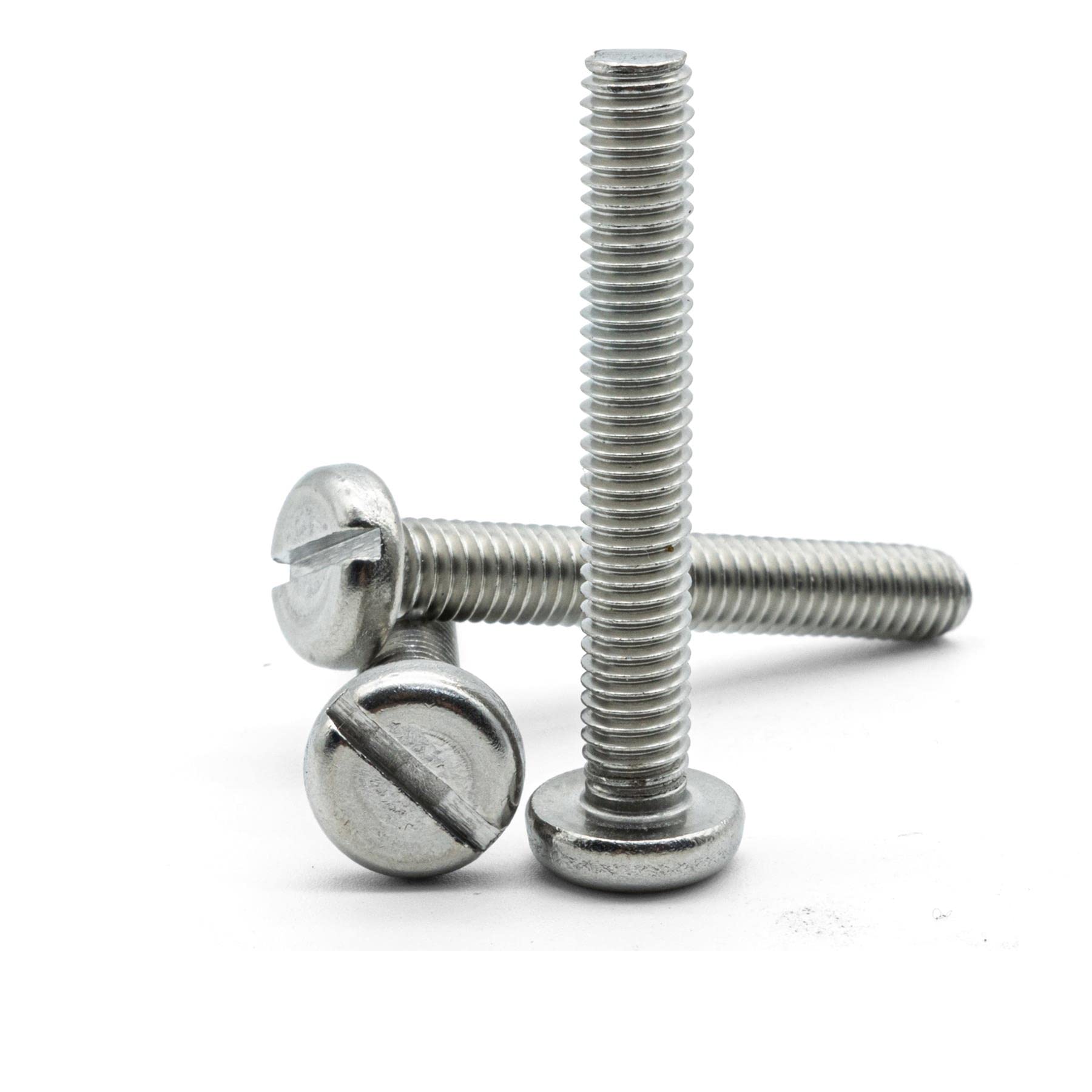 Hippo Hardware M3 (3mm X 50mm) Slotted Pan Head Machine Screws A2 Stainless Steel Slot Bolts (Pack of 50)