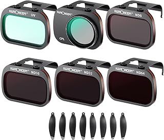 K&F Concept Filter Set Compatible with Mavic Mini/Mini 2/Mini SE/Mini 2 SE (UV, CPL, ND8, ND16, ND32, ND64) HD Multi-Layer Coatings with 8 Pcs Mavic Mini 1/ Mini 2 Propellers Blades Accessories
