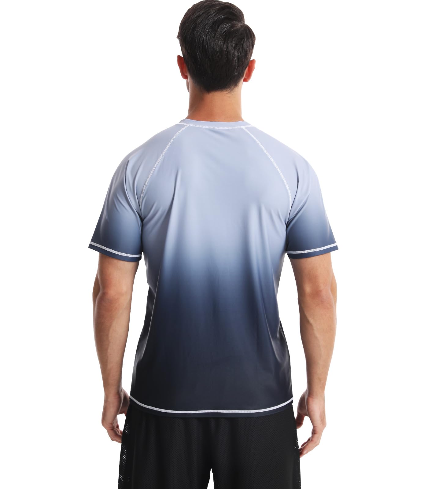 Rashguard pour Homme Séchage Rapide T Shirt Manches Courtes T-Shirt de Bain Anti-UV UPF 50+