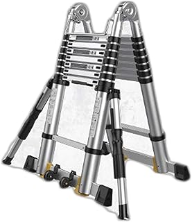 Telescoping Ladders 21FT Aluminum Telescoping Ladder 330lbs Max Capacity A-Frame Lightweight Portable Multi-Purpose Folding Extension Ladder for Multi-Purpose Extension Ladders (Size : 11ft) Yearn for