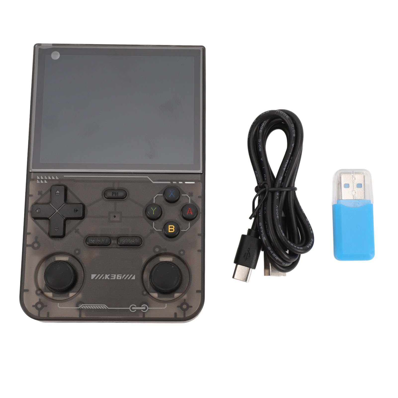 Przenośna Konsola do Gier, Konsola do Gier Retro z Kolorowym Ekranem IPS 3,5 Cala i Przyciskiem RL do Codziennej Rozrywki (BLACK)