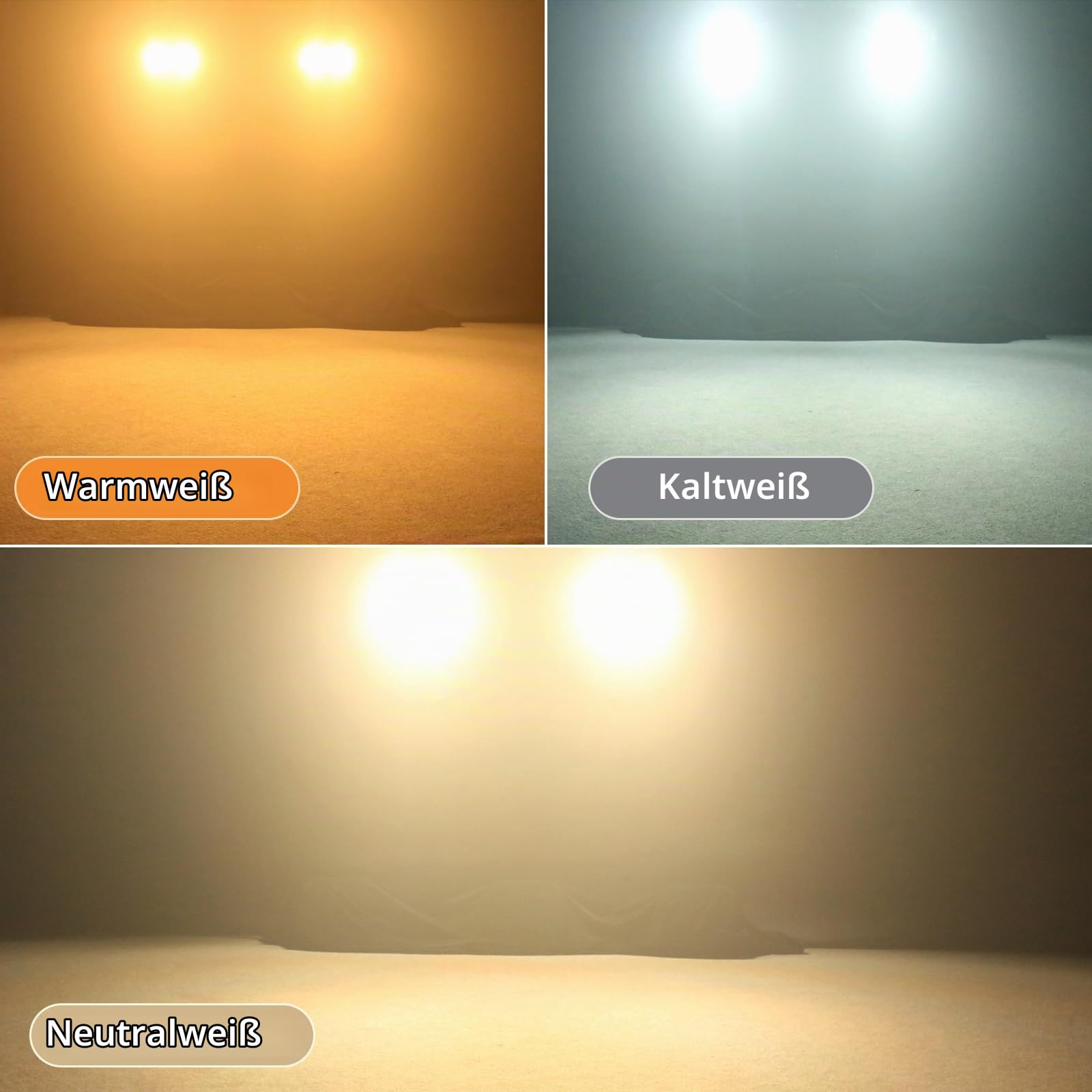 4x100W COB LED Par Licht 2 in 1 kalt Warmweiß Lichteffekte LED Par Strahler 3200-5600K Stroboskop 25+30 Lichteffekte Bühnenlicht für Bühne Kirche Club Party Lichttechnik