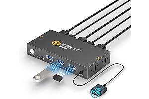 GREATHTEK KVM Switch: Unparalleled 2-Port 8K Multitasking with Remote Control