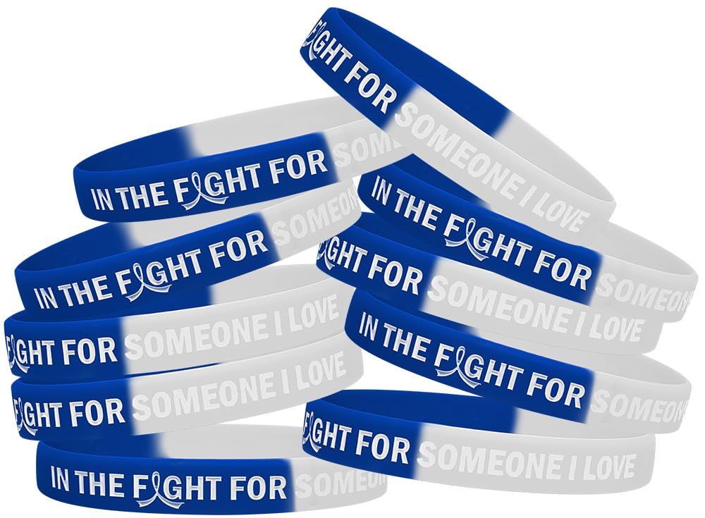 In the Fight for Someone I Love Silicone Wristband Bracelet for Cancer & Cause Awareness (10 Pack)