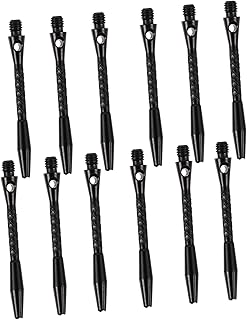 BESPORTBLE 12 Pçs Eixo De Dardo Dardos De Metal Hastes De Dardo De Metal Conjuntos De Equipamentos De Liga De Alumínio Eixo De Jogo De Dardo Preto Eixo De Dardo De Liga De Alumínio Eixo De