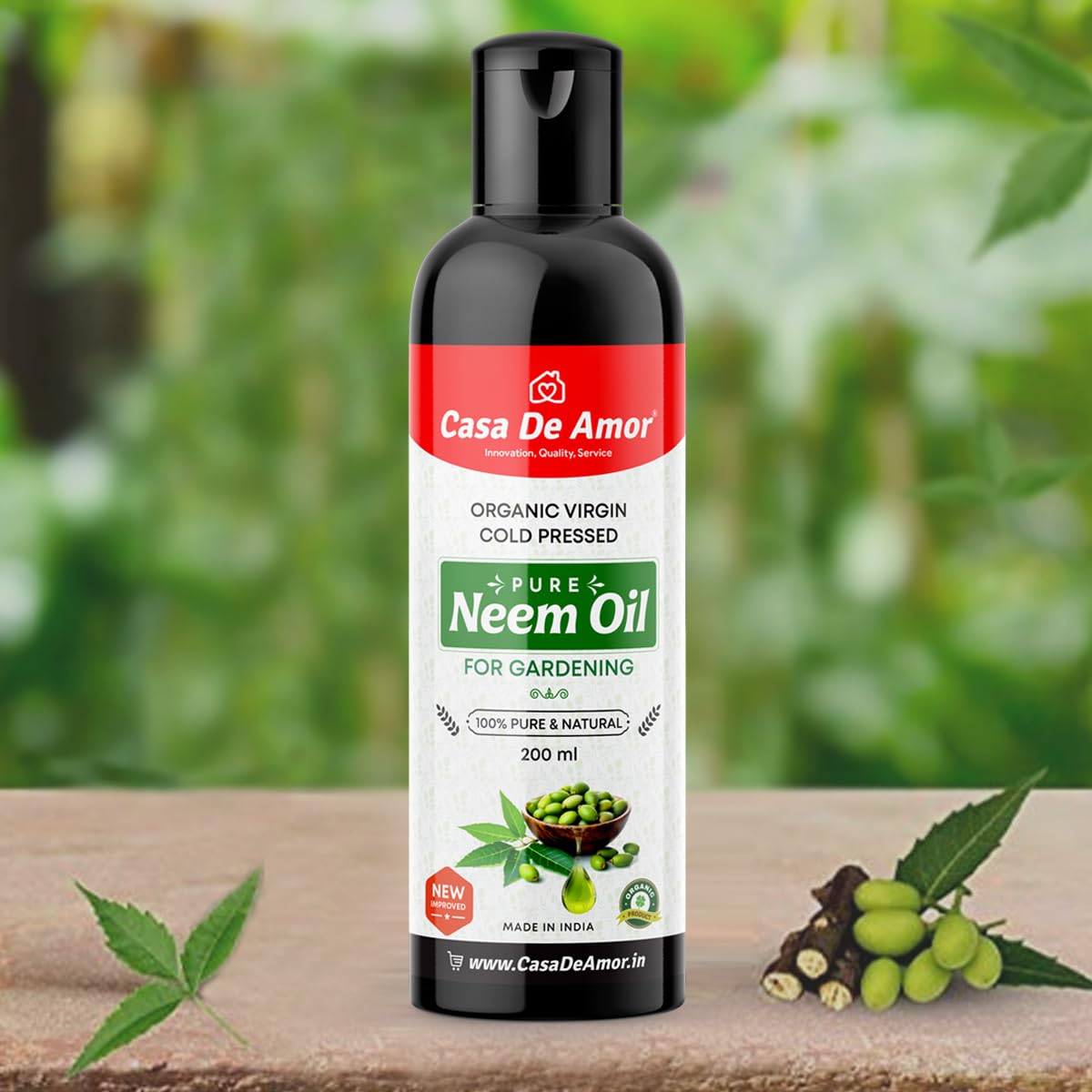 Casa De Amor Natural Organic Cold Pressed, Pure Neem Oil for Spray on Plants & Garden 200 ml (B08BX4T832) Amazon Price History, Amazon Price Tracker