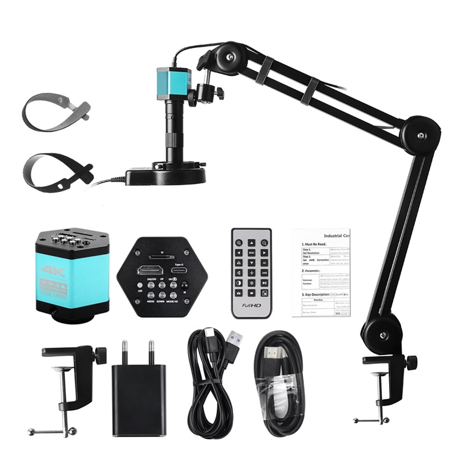 4K 48MP IMX678 Ultra HD-Kamera Digitalmikroskop Industriemikroskop C-Mount Digital PCB Schweißreparaturständer Mikroskop(4K Type-C)