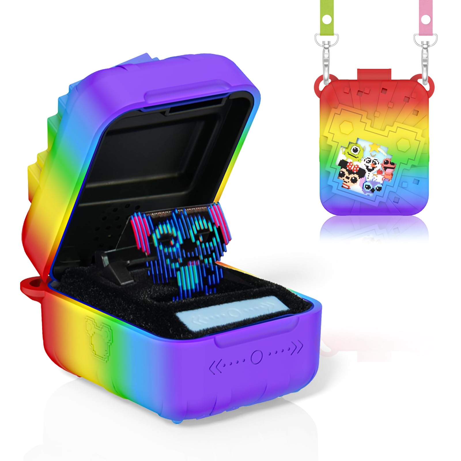 Funda de silicona para Bitzee Disney Interactive Toy – Anticaída, con correa y duradera, apta para Bitzee Disney Interactive Toy (color rojo)