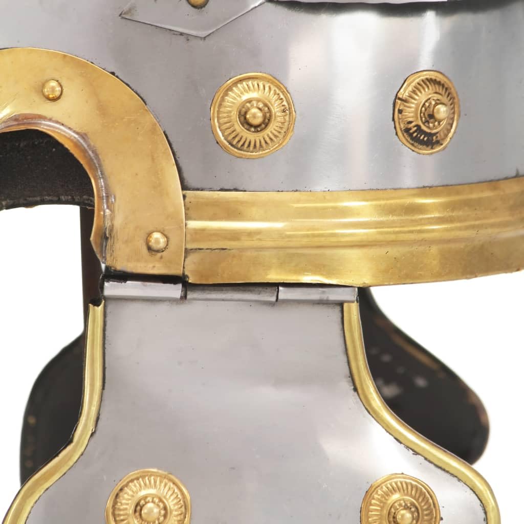 Generico Elmo da Soldato Antico Romano per Larp in Acciaio Argento,2.12kg,286210