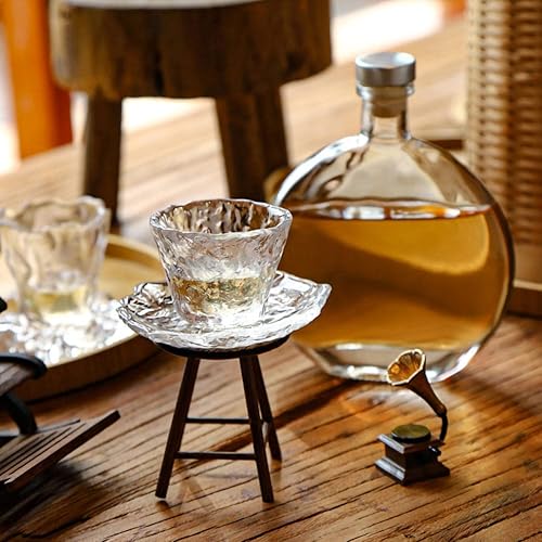 Miniatura 3 de botellas de vino, botellas de vidrio, decantador pequeño, botellas de vino vacías, botellas de vidrio con tapas, decantadores para alcohol,