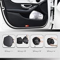 Vista 6 de [2025 Actualización] Parasol para parabrisas con palmera tropical y puesta de sol en la playa, para automóvil, SUV, camión, mantiene el vehículo