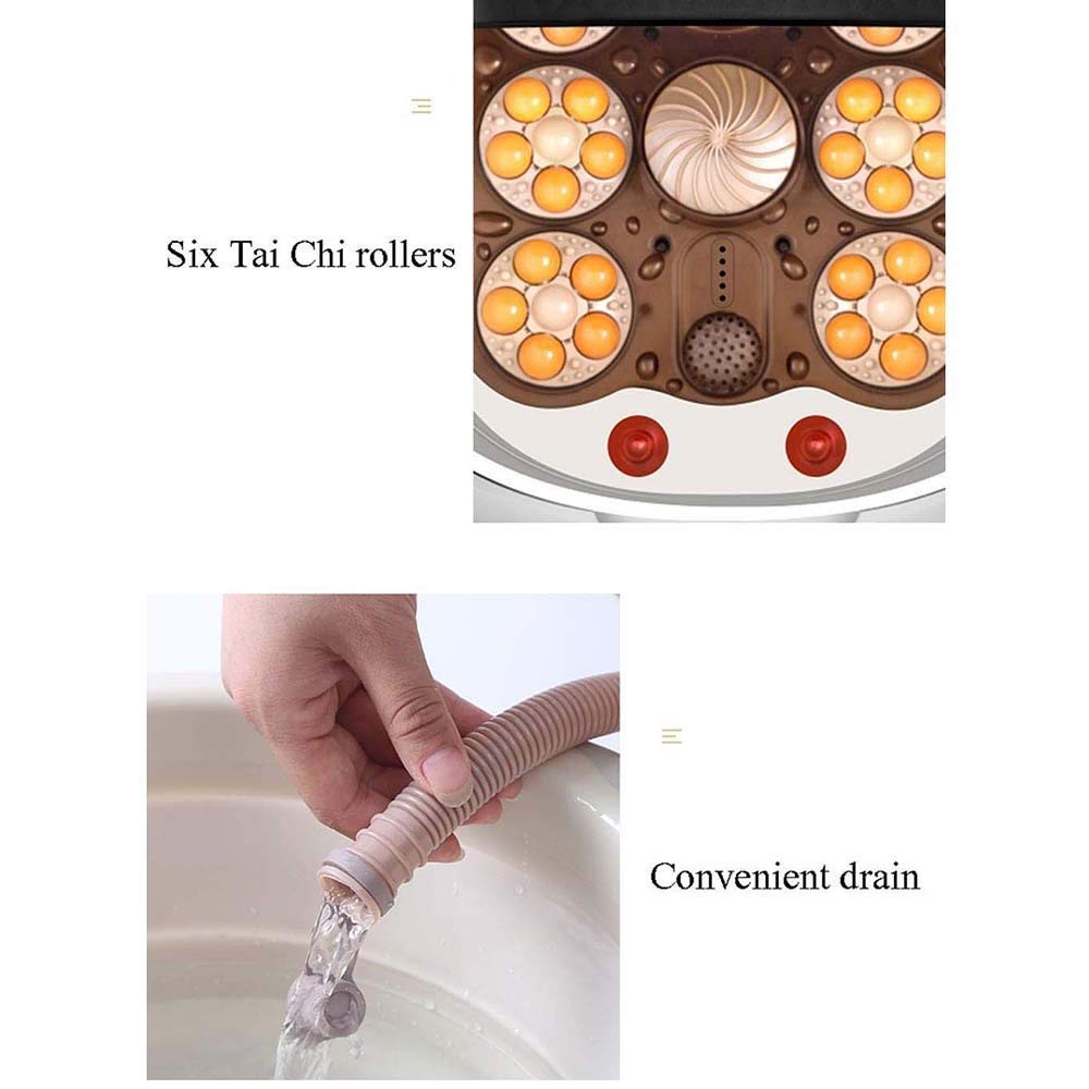 UYDJAKX Masajeador de baño de SPA para pies eléctrico con Cubo para baño de pies con Calor Star of Light