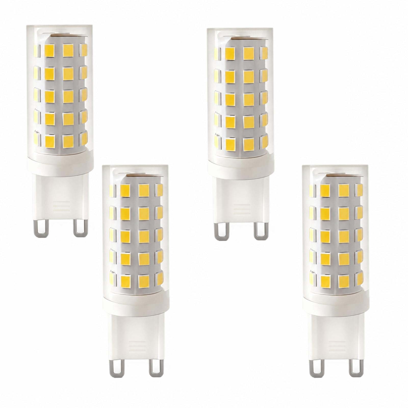 Lampadina LED G9 Luce Calda 3000K 6W Equivalente 48W Anti-Sfarfallio Risparmio Energetico CRI>80 Brillante Camera Soggiorno Cucina Corridoio Non Dimmerabile(4 Pack)