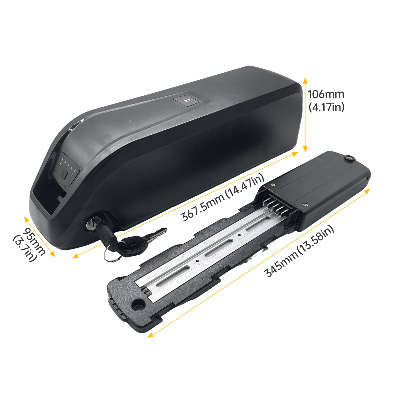 36V/48V akumulator elektryczny do roweru 13Ah/15Ah/17,5Ah/20Ah litowy Odpowiedni dla elektrycznych rowerów od 0-1200W Kompatybilny z Jasion EB5 ActBestbike Rower wyścigowy Wyposażony w 3A szybkie