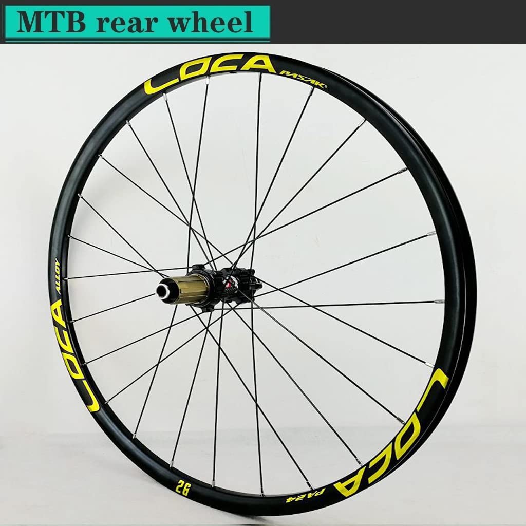 Ruedas de Bicicleta Montaña 26 27,5 29 Pulgadas, Aleación Aluminio Freno Disco Ruedas Ciclismo MTB Válvula Schrader para 7/8/9/10/11 Velocidad