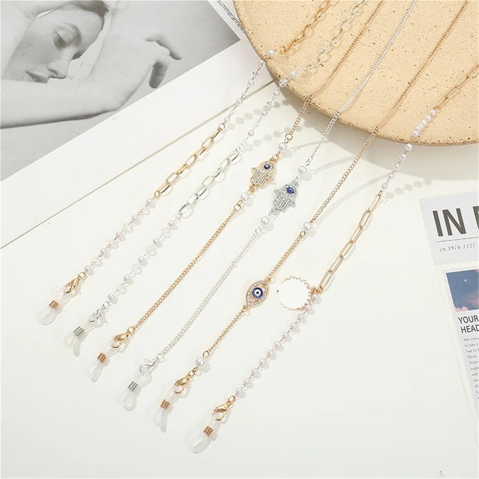 2 Piezas Cuello Femenino Minimalista Simple De Moda Para gafas
