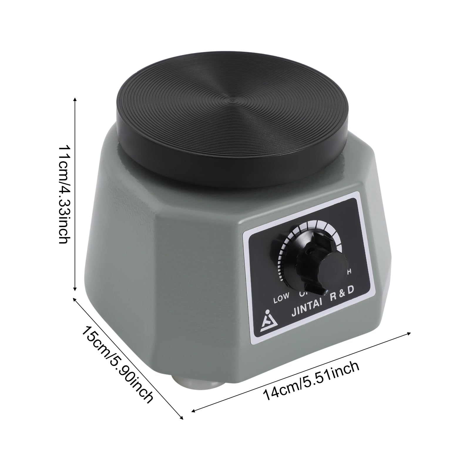 Oscillatore dentale da 4", 100 W, 220 V, vibratore rotondo, tecnologia dentale, oscillatore, laboratori dentali per miscelare intonaco, modelli, colata in resina (argento)