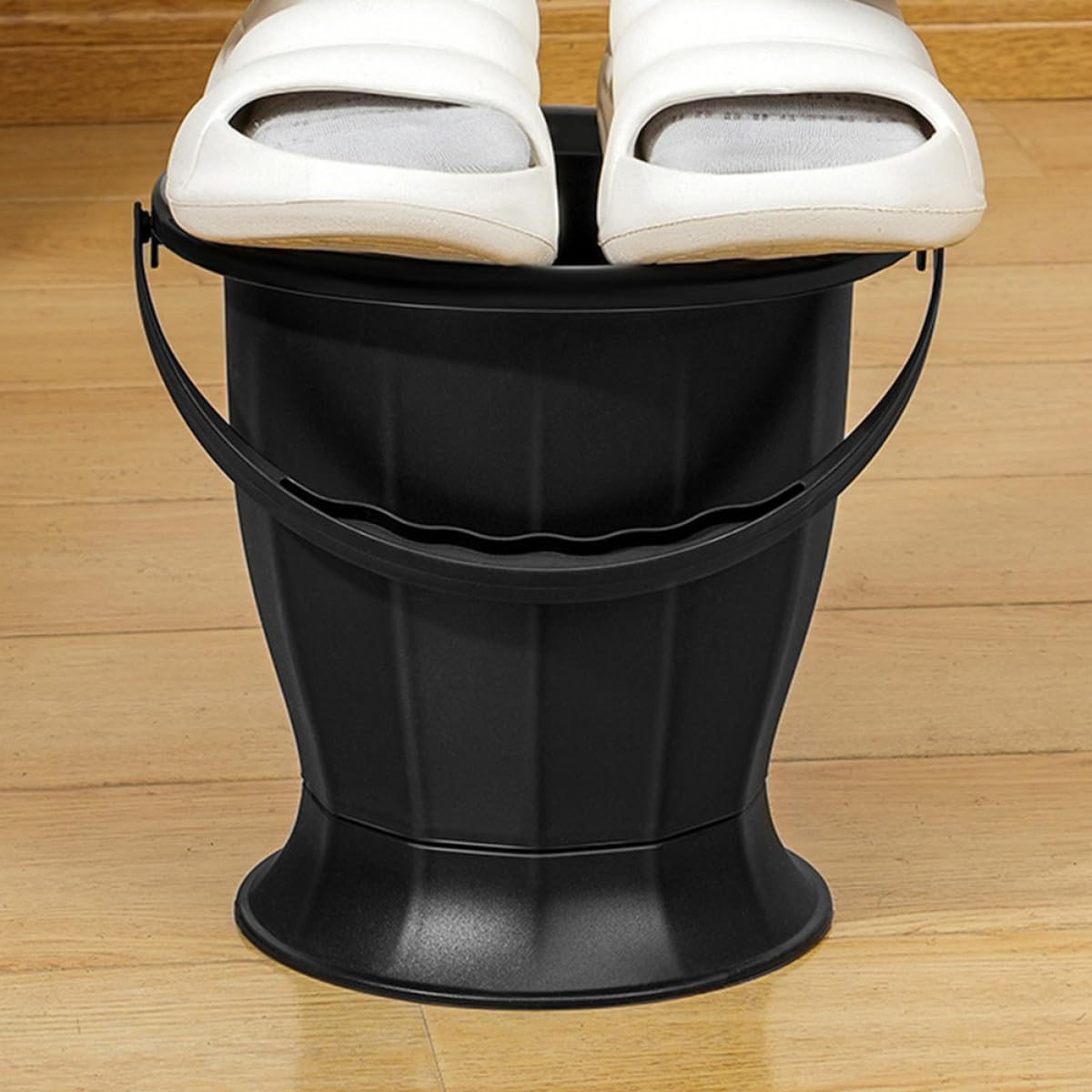 IMIKEYA Vasino portatile unisex con coperchio, secchio di urina in plastica resistente, compatto e leggero, per camera da letto, casa e ospedale, facile da pulire e trasportare