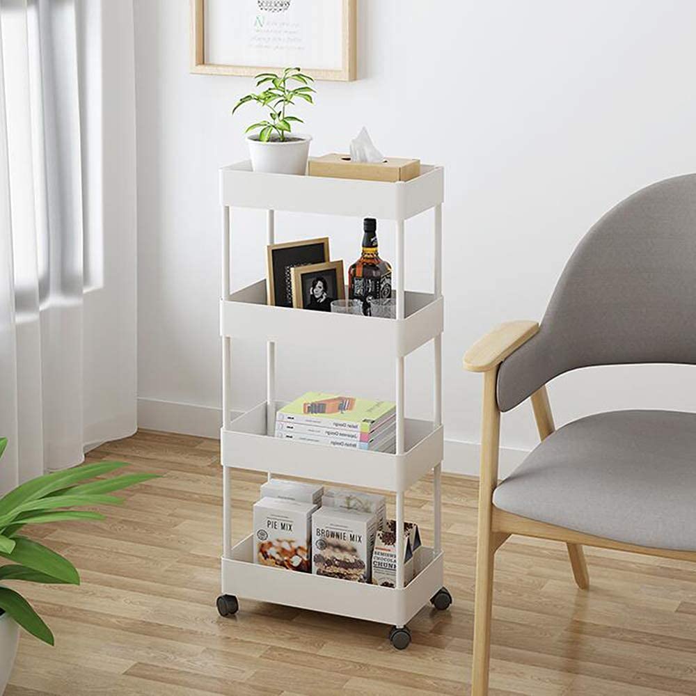 3-poziomowy bambusowy wózek serwisowy z zamykanymi kółkami i rowkowanym blatem roboczym, mobilny wózek do przechowywania, 31,5 x 50 x 60 cm, uniwersalny wózek użytkowy do kuchni i jadalni