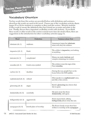 Number the Stars: An Instructional Guide for Literature: An Instructional Guide for Literature