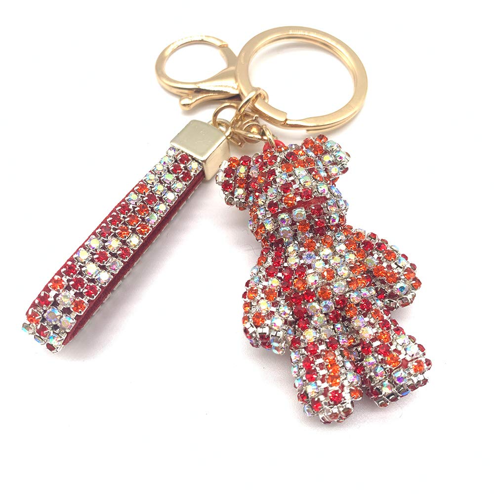 [YZTTCD] キーホルダー ダイアモンドベア バッグアクセサリー キラキラでかわいい 女性でも男性にも向けてる 車のキーホルダー プレゼントとしても