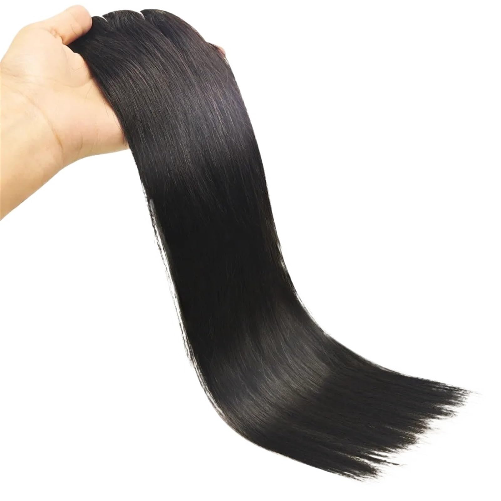 Extensiones de cabello de moda Extensiones de cabello humano liso con clip, 100% virgen brasileño sin procesar, for cabeza completa Suaves(20inches)