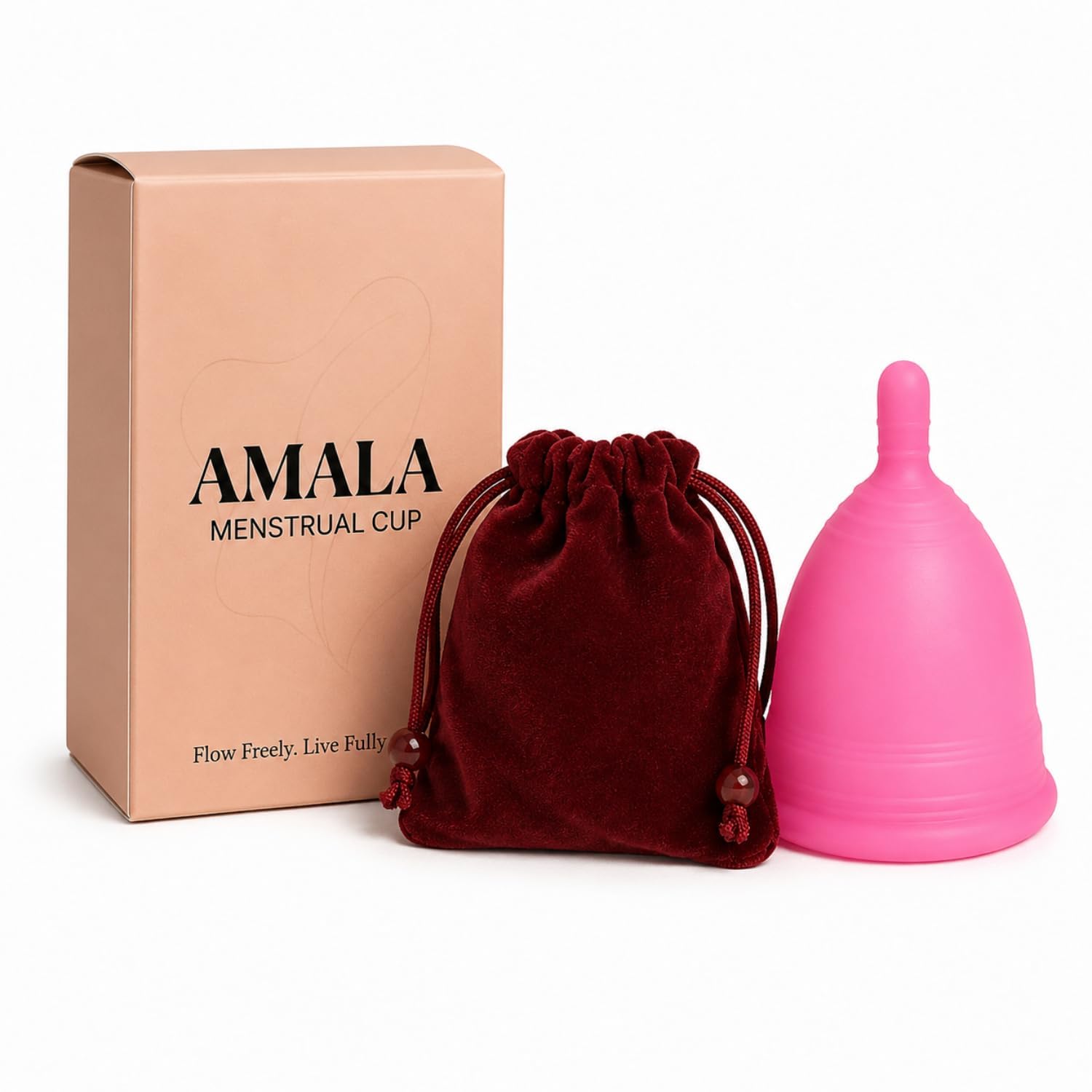 AMALA Reusable Feminine Hygiene Cup for Women | Medium Size Period Care Solution | Soft Flexible Beginner Friendly Design | Leak Resistant Comfort Fit | Rash Free Daily Cycle Care | Includes Pouch | Made in India-image-45