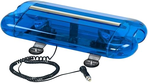 Wolo (3555M-B) Aurora Halógena Alerta de Emergencia Mini Barra de Luz - Lente Azul