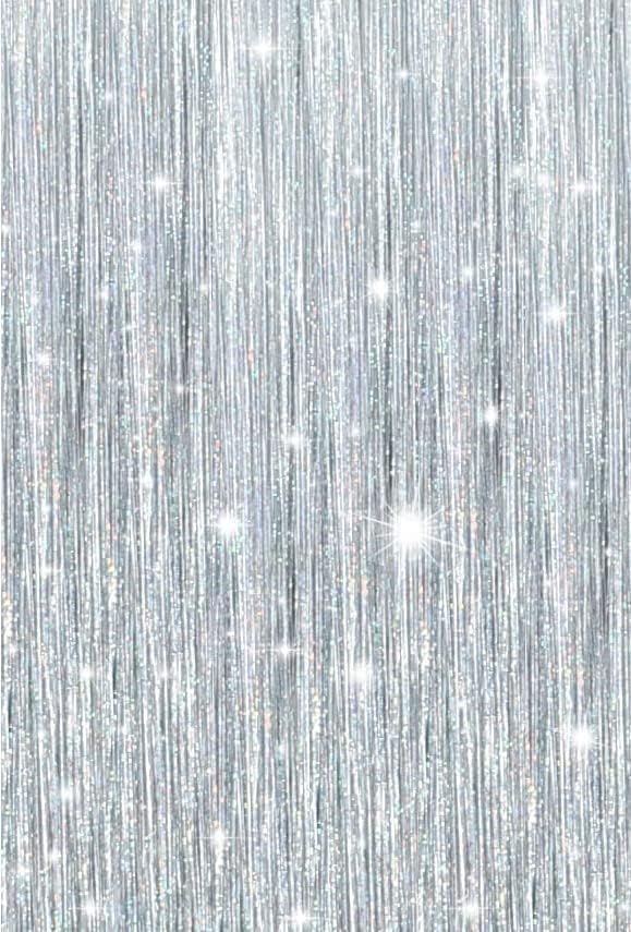 Osceola Hair Tinsel Glitter Hair Extensions Sparkling Tinsel Hair Color Party Highlights Glitter Hair Bling Strands for Party Hair,Tinsel Straight Hair Accessories for Women Girls (Silver)