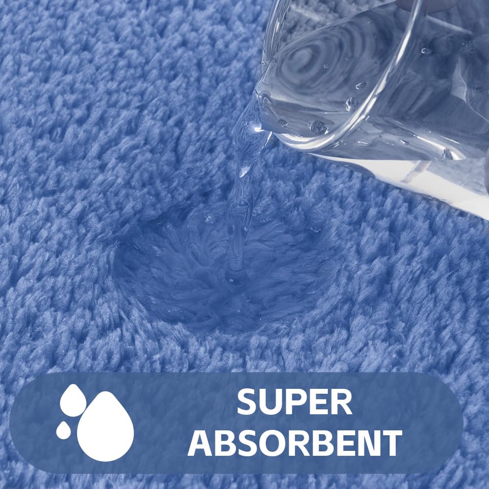 AUAUY Alfombra BañO con U Forma, Alfombrilla BañO Antideslizante, Extra Suave Microfibra Alfombra Ducha, Alfombra de BañO Lavable A MáQuina, Bathroom Mat para Inodoro, BañEra, Ducha (50X40cm)