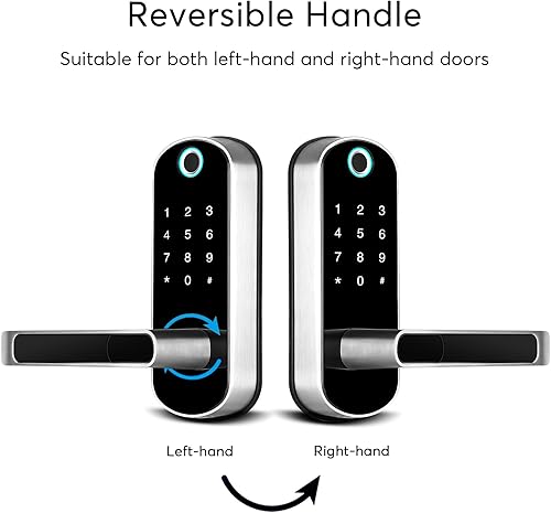 Miniatura 5 de Cerradura inteligente, TFX1 con huella digital y pantalla táctil habilitada para Bluetooth, bloqueo de puerta electrónico, desbloqueo de la