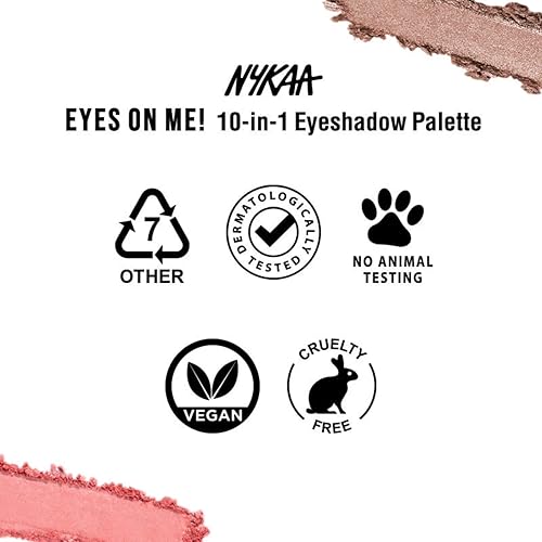 Miniatura 7 de Nykaa Cosmetics Eyes On Me - Paleta de sombras de ojos 10 en 1, Sundowner Stunner, 1 unidad, maquillaje de ojos con pigmento intenso, sombra de ojos
