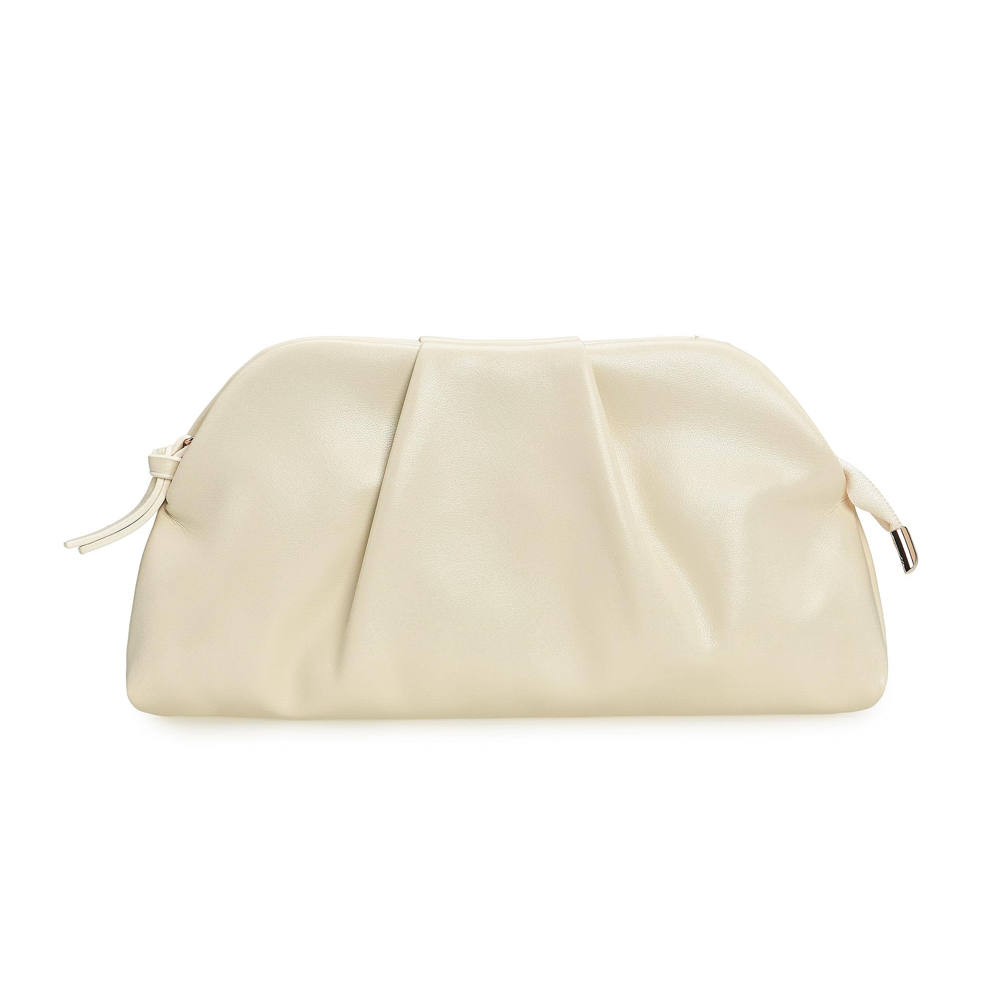 IXEBELLA Dressy PU Clutch Purse for Women Formal Soft Pleated Vegan Leather Evening Bag for Wedding/Prom/Cocktail Party