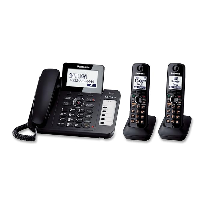 Panasonic KXTG6672B DECT 6.0 2Handset for Corded Cordless Combo Phone