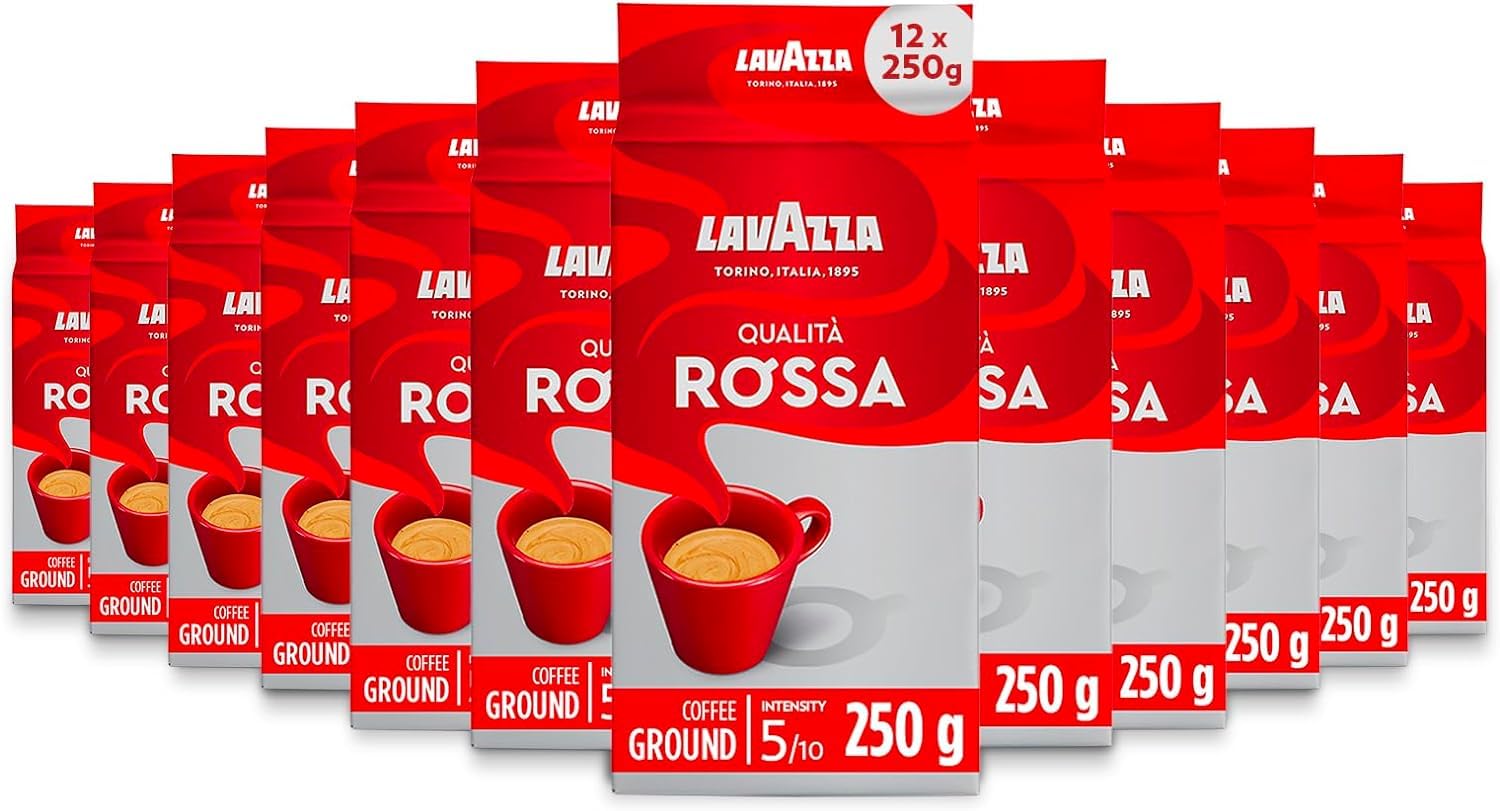Lavazza Qualità Rossa, Ground Coffee Espresso, 2x250 g (Pack of 6)