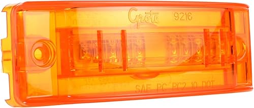 Grote 54003 Super Nova Sealed Turtleback II - Marcador de liquidación LED amarillo claro, intensidad dual, lente óptica