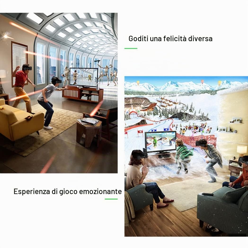 Occhiali VR, Visore Realtà Virtuale, Cuffie 3D VR Compatibile con Tutti Gli, Lente Regolabile per Film e Giochi 3D, per iPhone 13 Pro Max/13 Pro/13/12/11, per Samsung Galaxy S21, Huawei, Xiaomi