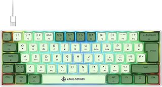 UK Layout 60% Percent Gaming Keyboard Mini Mechanical Compact Wired Type C Dye-Sublimation PBT Keycaps USB Apex Pro Kontrol Freek NKRO Red Switch Water-resistant 14 Chroma RGB Illuminated LED Backlit