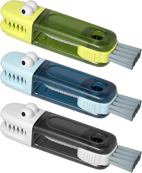 3 in 1 Cup Lid Gap Cleaning Brush Set, Multifunctional Bottle Cleaning Brush, Silicone Cup Lid Gap Cleaner, Home Kitchen Crevice Cleaning Tools