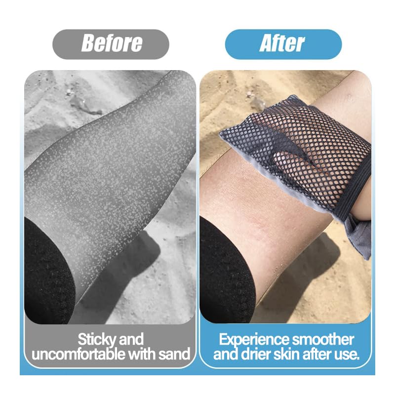 4-Pack Beach Sand Remover Mitts - Microfiber Gloves For Quick Sand Cleanup