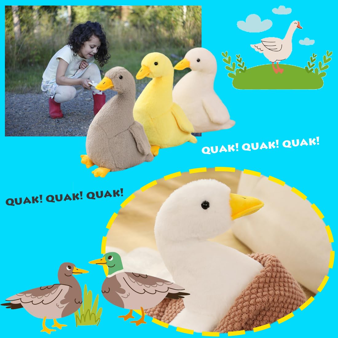 アヒル 黄色 リボン ぬいぐるみ ダック 鳥 アヒル 黄色 リボン ぬいぐるみ ダック 鳥
