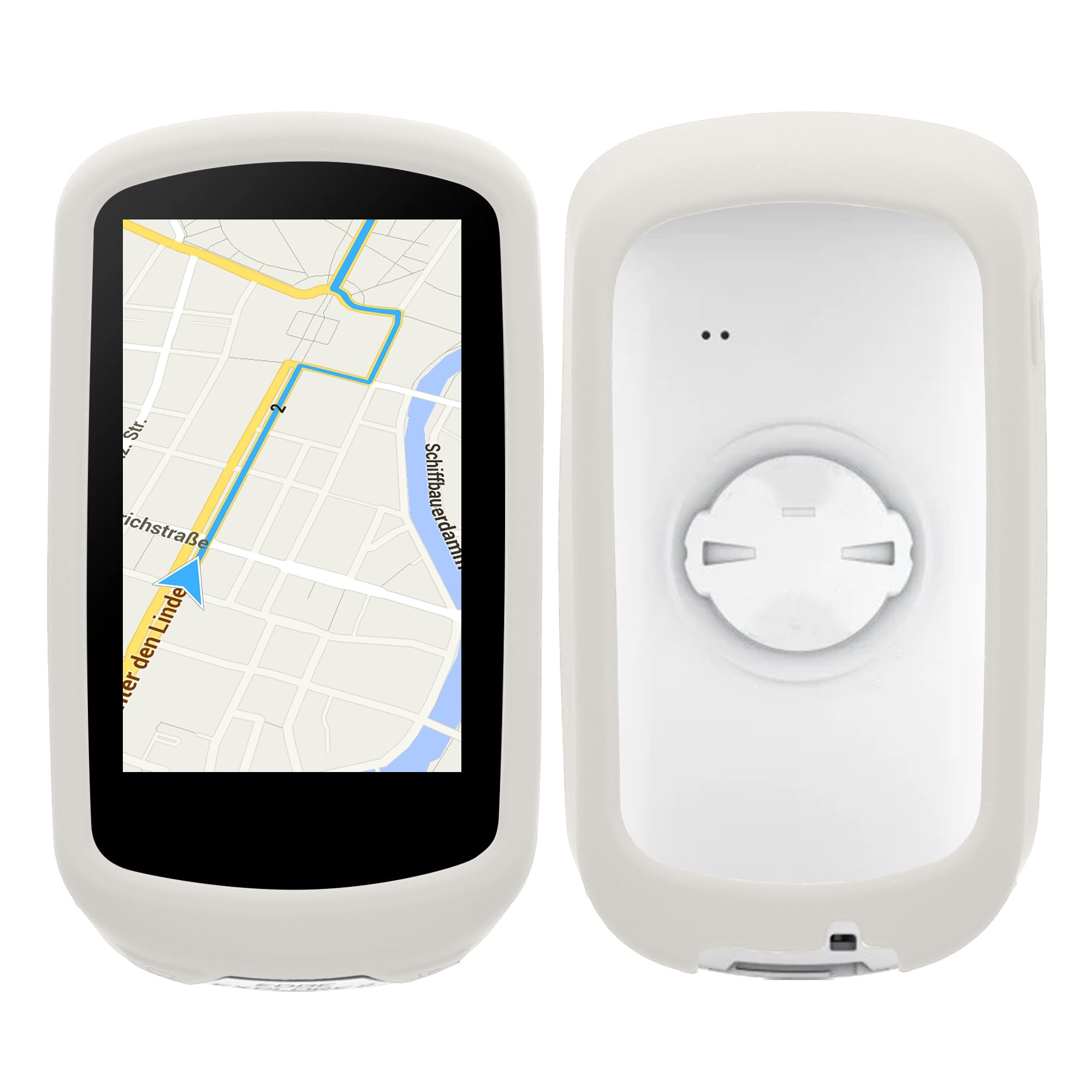 kwmobile Silikonowe etui kompatybilne z Garmin Edge Explore 2 – miękkie etui na rower GPS, ochraniacz zderzak – białe