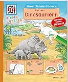 WAS IST WAS Kindergarten Malen Rätseln Stickern Bei den Dinosauriern.